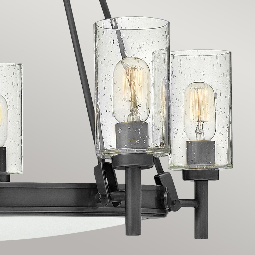 Hinkley - Kroonluchter met ketting COLLIER 5xE27/40W/230V Ø 68,5 cm zwart