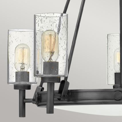 Hinkley - Kroonluchter met ketting COLLIER 5xE27/40W/230V Ø 68,5 cm zwart