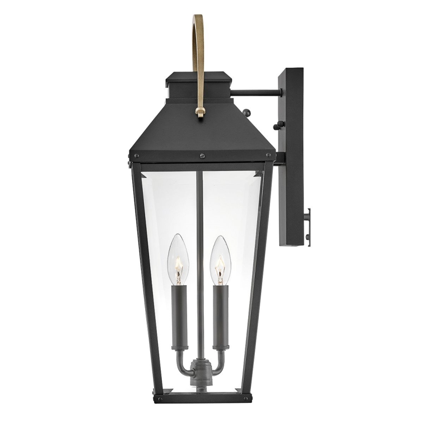 Hinkley - Wandlamp voor buiten DAWSON 2xE14/40W/230V IP44 zwart