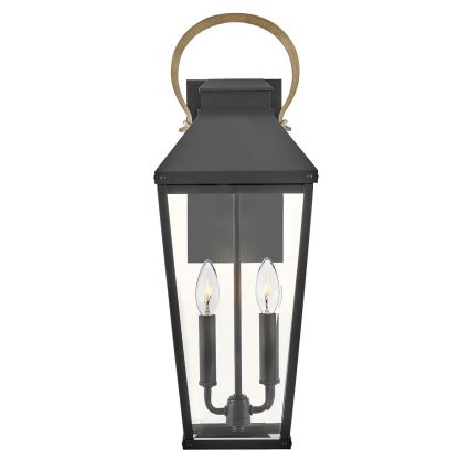 Hinkley - Wandlamp voor buiten DAWSON 2xE14/40W/230V IP44 zwart