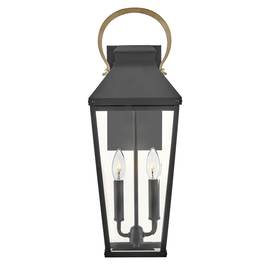 Hinkley - Wandlamp voor buiten DAWSON 2xE14/40W/230V IP44 zwart