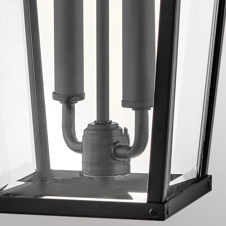 Hinkley - Wandlamp voor buiten DAWSON 2xE14/40W/230V IP44 zwart