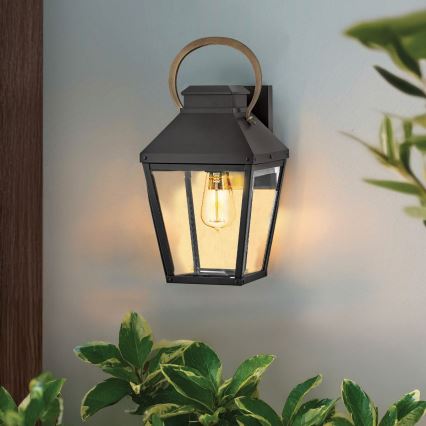 Hinkley - Wandlamp voor buiten DAWSON 1xE27/60W/230V IP44 zwart