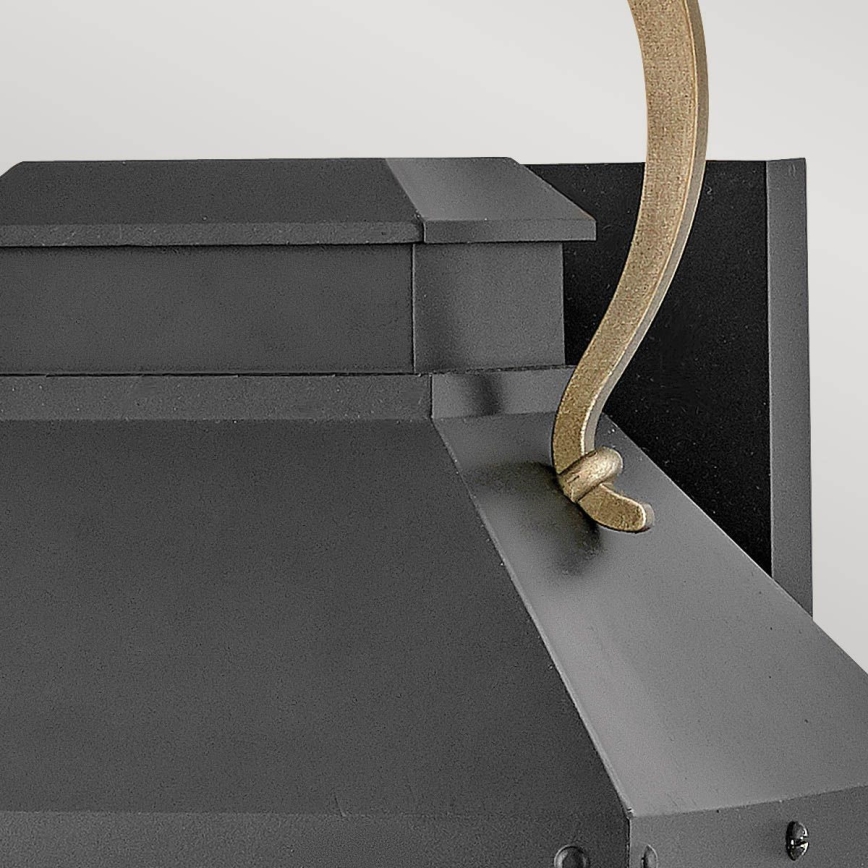 Hinkley - Wandlamp voor buiten DAWSON 1xE27/60W/230V IP44 zwart