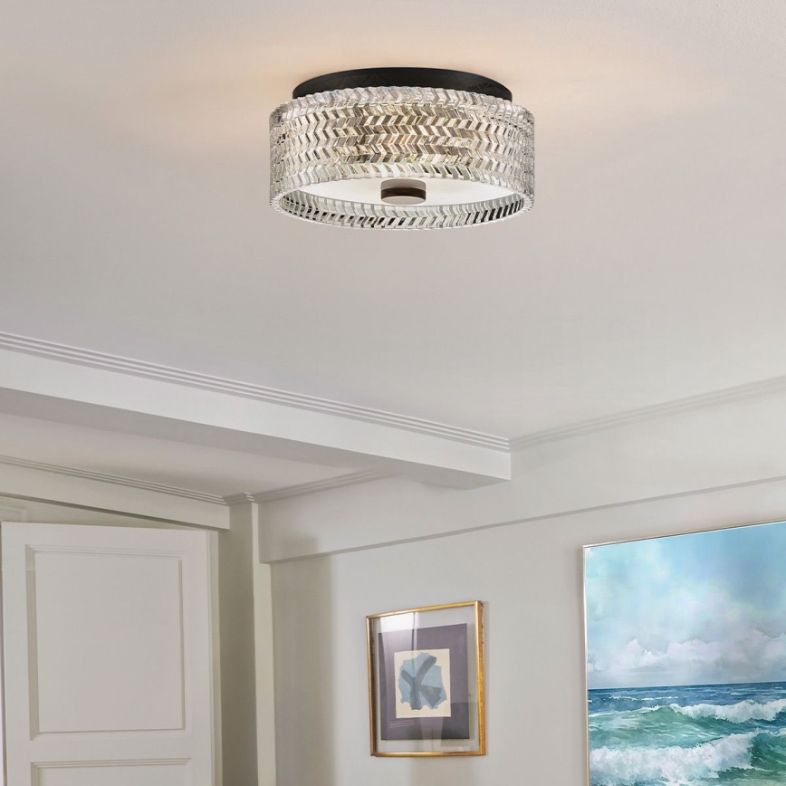 Hinkley - Plafondlamp ELLE 2xE27/60W/230V diameter 30,5 cm zwart