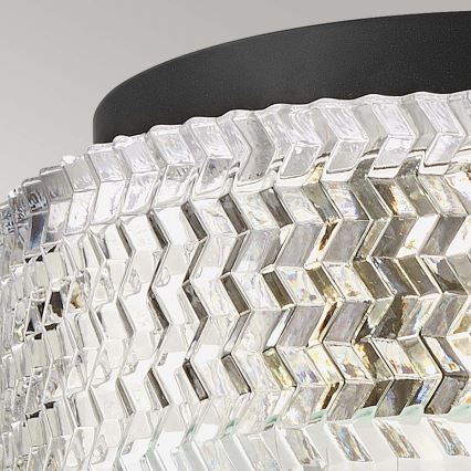 Hinkley - Plafondlamp ELLE 2xE27/60W/230V diameter 30,5 cm zwart