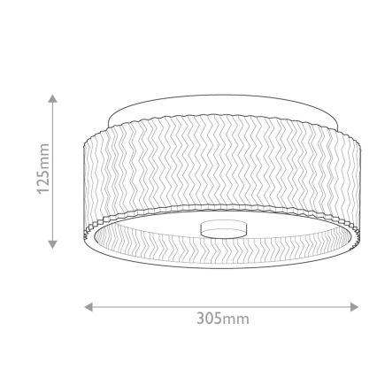 Hinkley - Plafondlamp ELLE 2xE27/60W/230V diameter 30,5 cm zwart