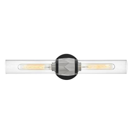 Hinkley - Badkamerwandlamp ELLISON 2xE27/40W/230V IP44 zwart