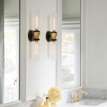 Hinkley - Badkamer wandlamp ELLISON 2xE27/40W/230V IP44 goud