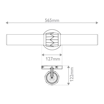 Hinkley - Applique murale salle de bain ELLISON 2xE27/40W/230V IP44 doré
