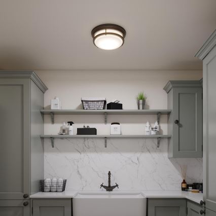 Hinkley - Plafonnier pour salle de bains HADLEY 3xE27/40W/230V IP44 bronze