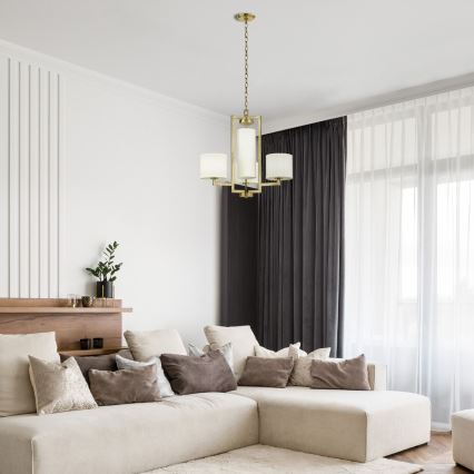 Hinkley - Lustre suspendu par chaîne HAMPTON 4xE27/60W/230V doré