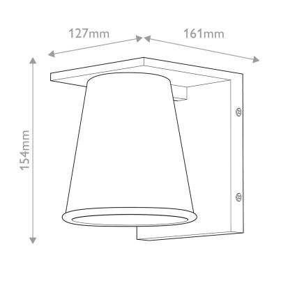 Hinkley - LED Wandlamp voor buiten HANS 1xGU10/8W/230V IP44 zwart