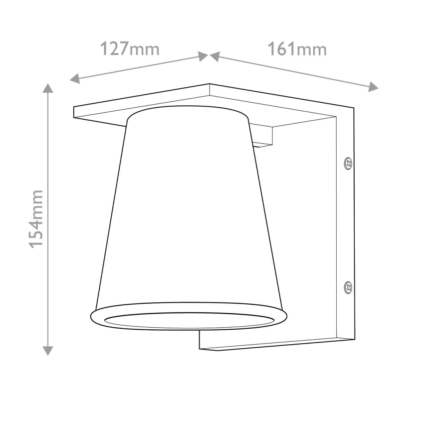 Hinkley - LED Wandlamp voor buiten HANS 1xGU10/8W/230V IP44 zwart