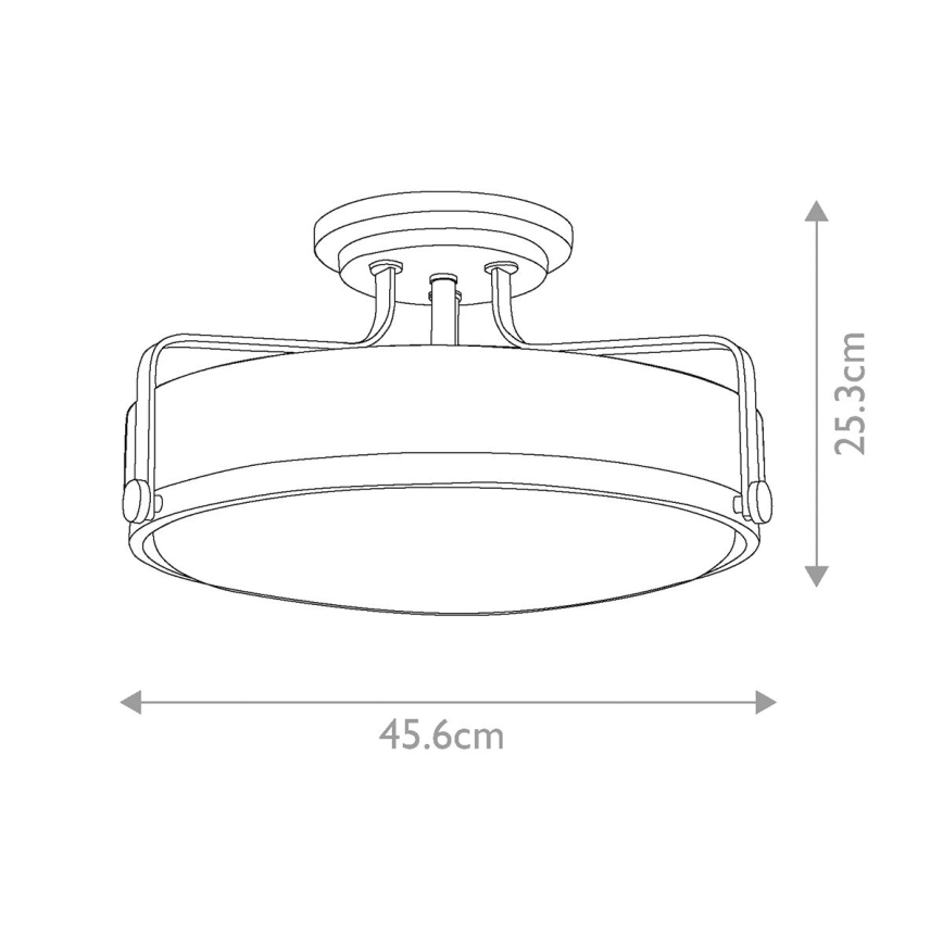 Hinkley - Plafonnier de surface HARPER 3xE27/60W/230V chrome brillant