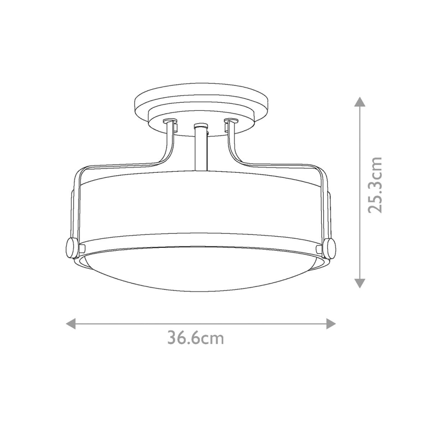 Hinkley - Plafondlamp HARPER (opbouw) 3xE27/60W/230V diam. 36,6 cm glanzend chroom