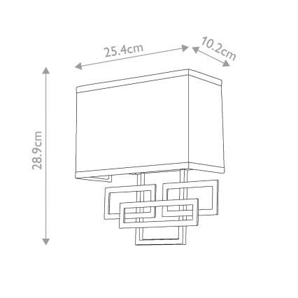 Hinkley - Applique murale LANZA 2xE14/60W/230V chrome mat