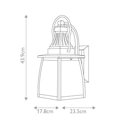 Hinkley - Wandlamp voor buiten MONTAUK 2xE14/60W/230V IP44