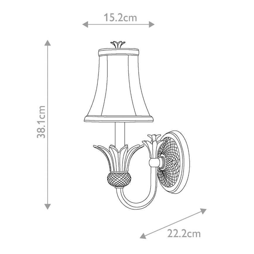 Hinkley - Wandlamp PLANTATION 1xE14/40W/230V brons