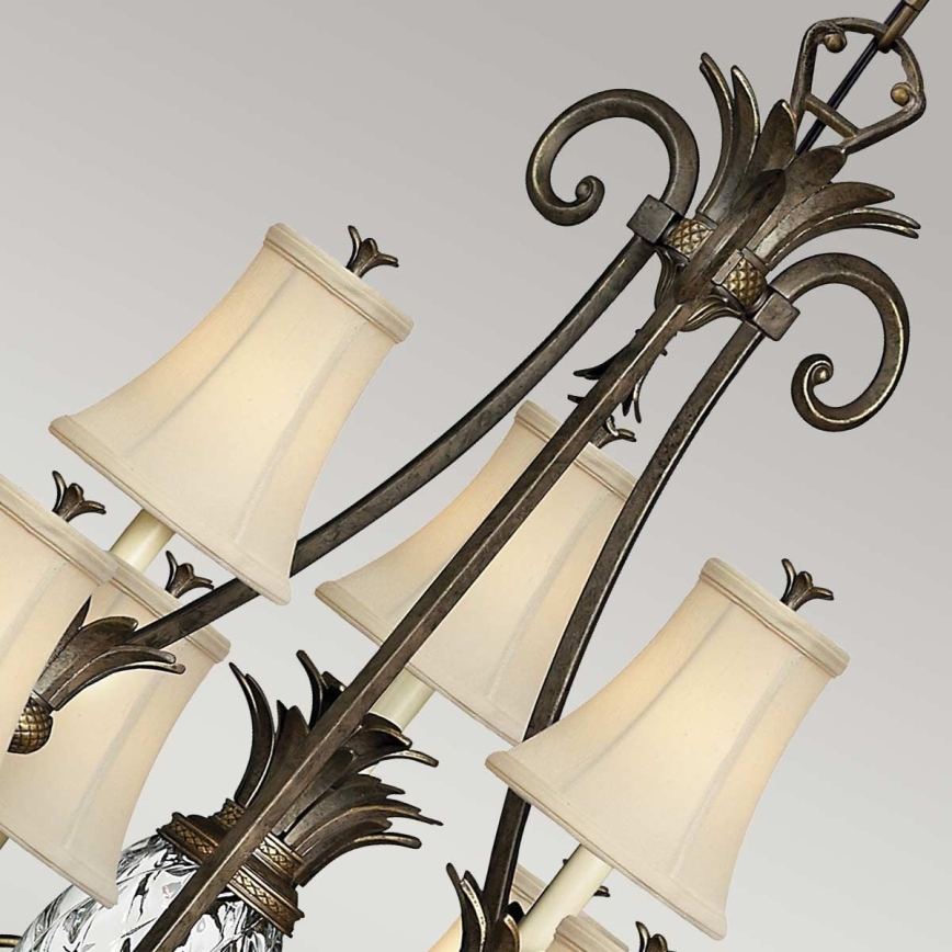 Hinkley - Hanglamp aan een ketting PLANTATION 10xE14/40W/230V brons