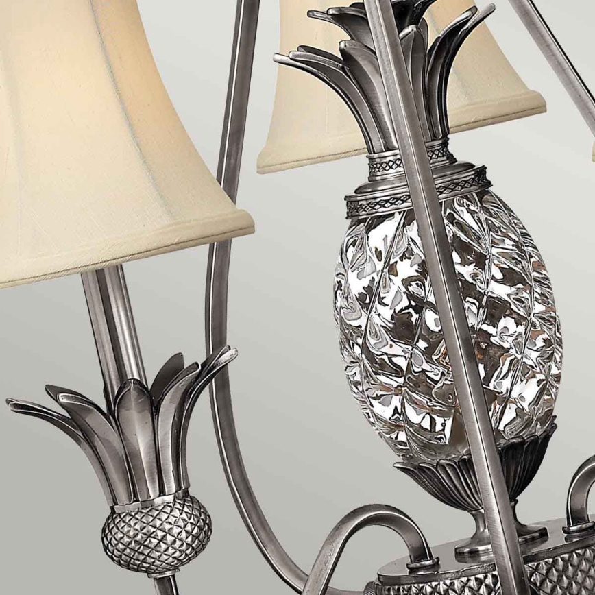 Hinkley - Hanglamp aan een ketting PLANTATION 4xE14/40W/230V zilver
