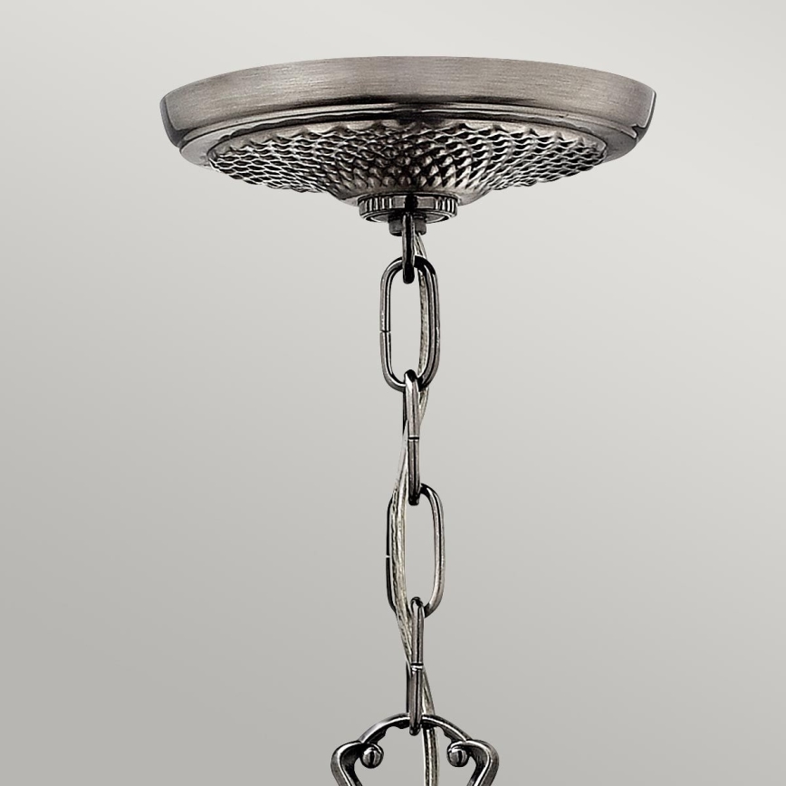 Hinkley - Hanglamp aan een ketting PLANTATION 4xE14/40W/230V zilver