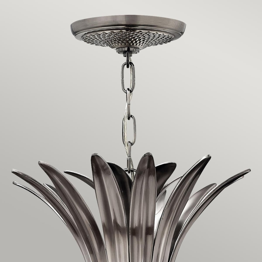 Hinkley - Hanglamp aan een ketting PLANTATION 4xE14/40W/230V zilver