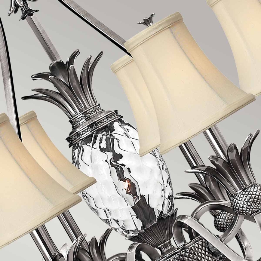 Hinkley - Hanglamp aan een ketting PLANTATION 7xE14/40W/230V zilver