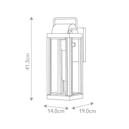 Hinkley - Buitenwandlamp HARBOR 1xE27/60W/230V IP44 bronskleurig