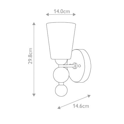 Hinkley - Muurlamp ZELDA 1xE27/60W/230V glanzend chroom