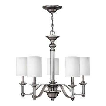 Hinkley - Kroonluchter aan ketting SUSSEX 5xE14/40W/230V mat chroom