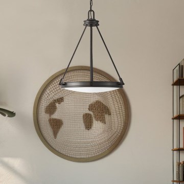 Hinkley - Kroonluchter met ketting COLLIER 4xE14/40W/230V Ø 54,3 cm zwart