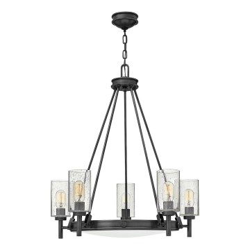 Hinkley - Kroonluchter met ketting COLLIER 5xE27/40W/230V Ø 68,5 cm zwart