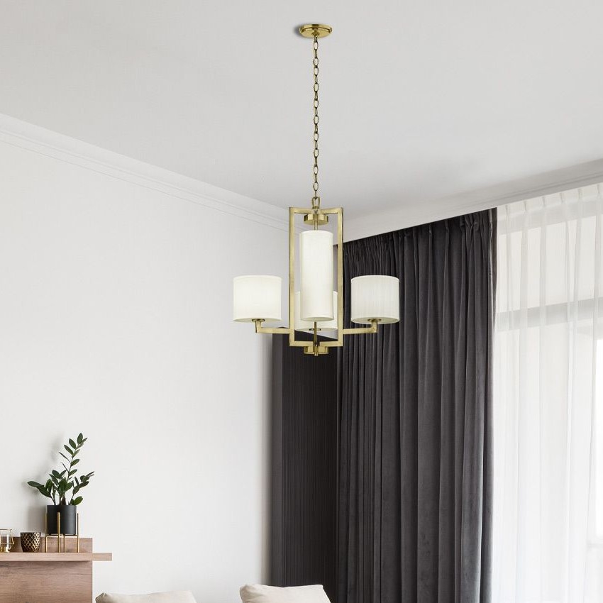 Hinkley - Kroonluchter met ketting HAMPTON 4xE27/60W/230V goud