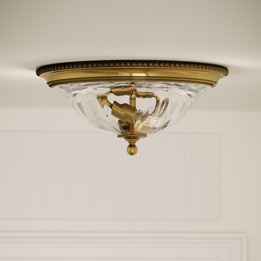 Hinkley - Plafondlamp CAMBRIDGE 2xE27/60W/230V gouden