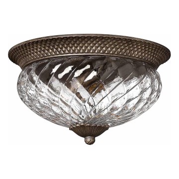 Hinkley - Plafonnier PLANTATION 3xE27/60W/230V bronze