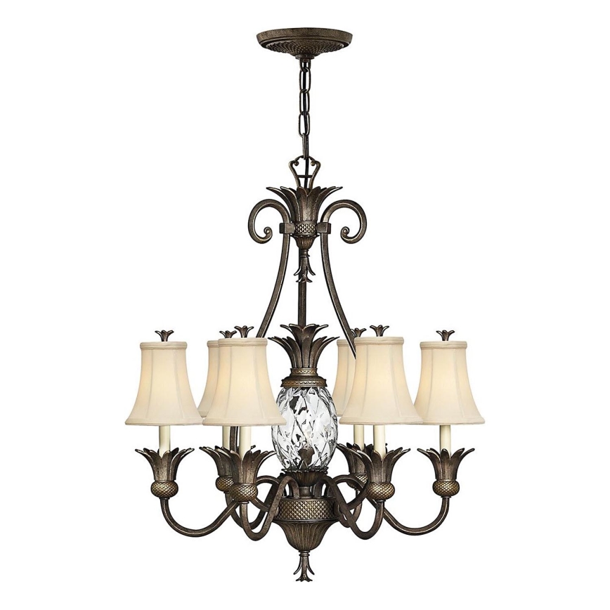 Hinkley - Suspension chaîne PLANTATION 7xE14/40W/230V bronze
