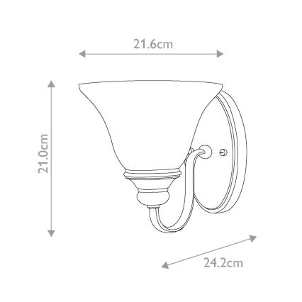Hinkley - Wandlamp CELLO 1xE27/60W/230V