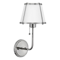 Hinkley - Wandlamp CLARKE 1xE27/40W/230V glanzend chroom/wit