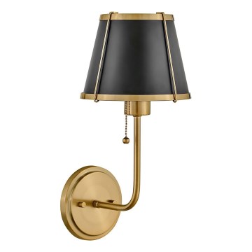 Hinkley - Wandlamp CLARKE 1xE27/40W/230V messing/zwart