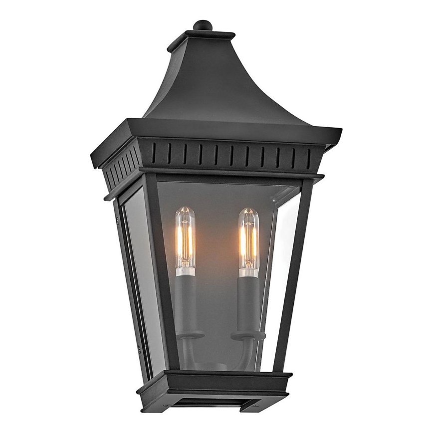 Hinkley - Wandlamp voor buiten CHAPEL HILL 2xE14/40W/230V IP44 zwart