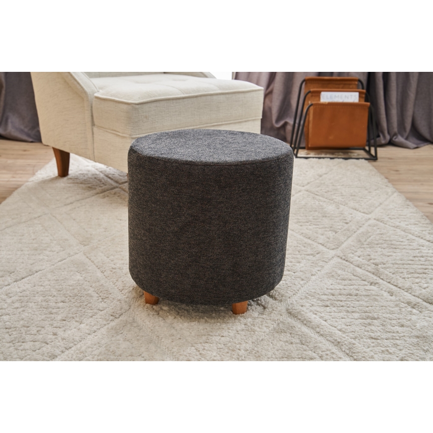Hocker KIMA Ø 40 cm antraciet