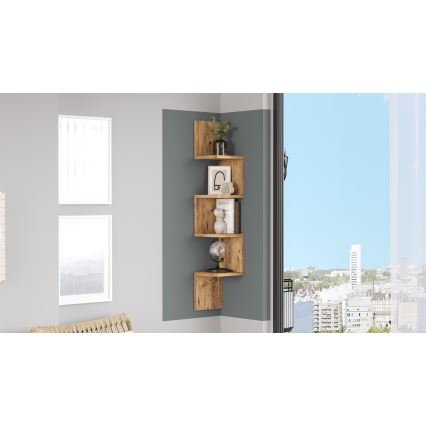 Hoek Wandplank 117,2x22 cm grenen atlantic