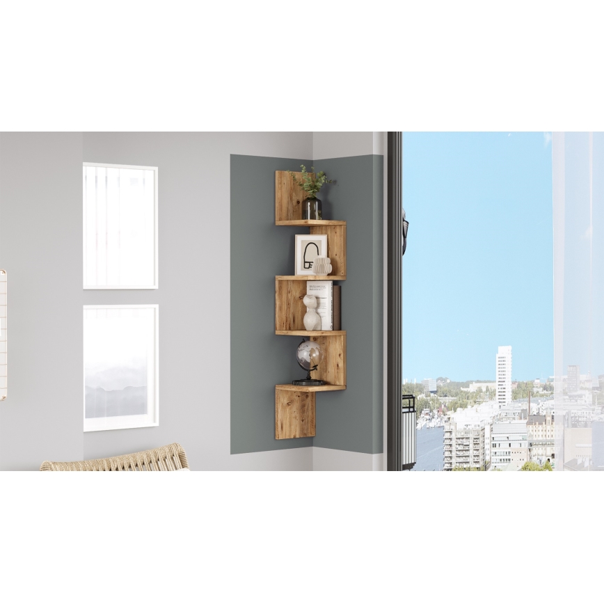 Hoek Wandplank 117,2x22 cm grenen atlantic