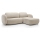 Hoekbank met slaapfunctie en opbergruimte OLBIA, rechts, beige