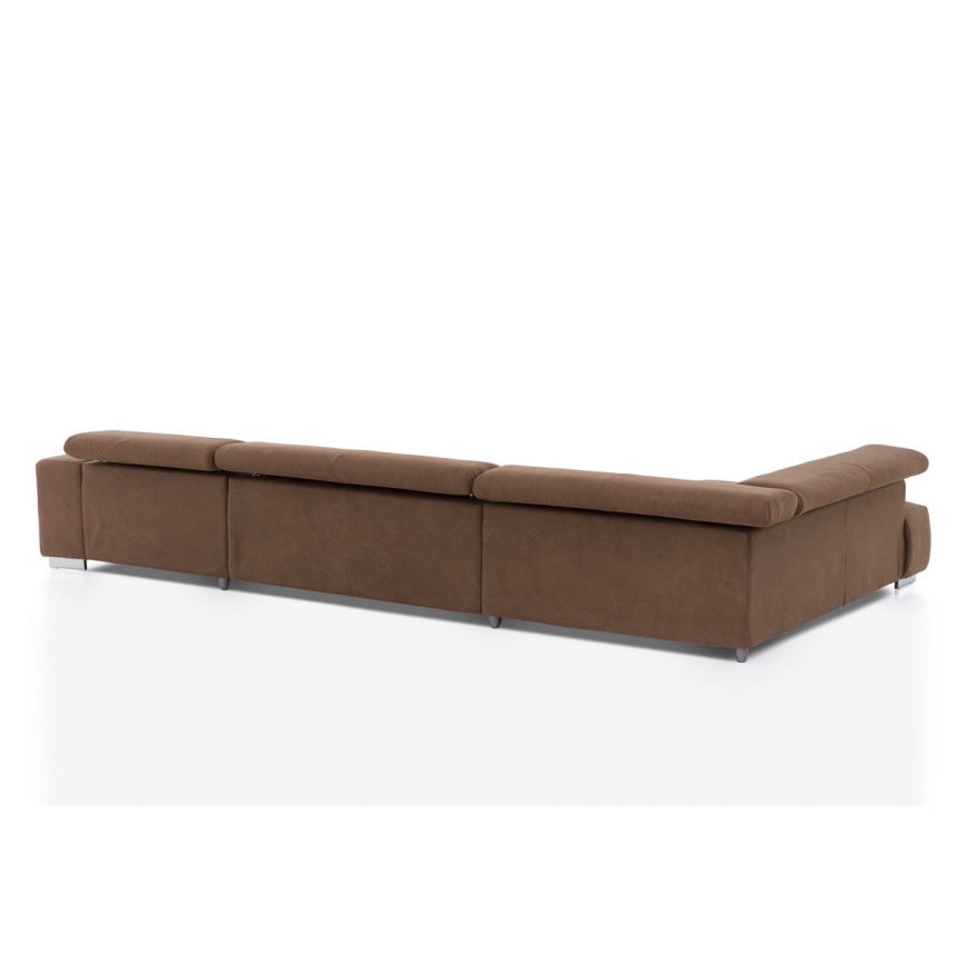 Hoekbank in U-vorm TROPEA links bruin