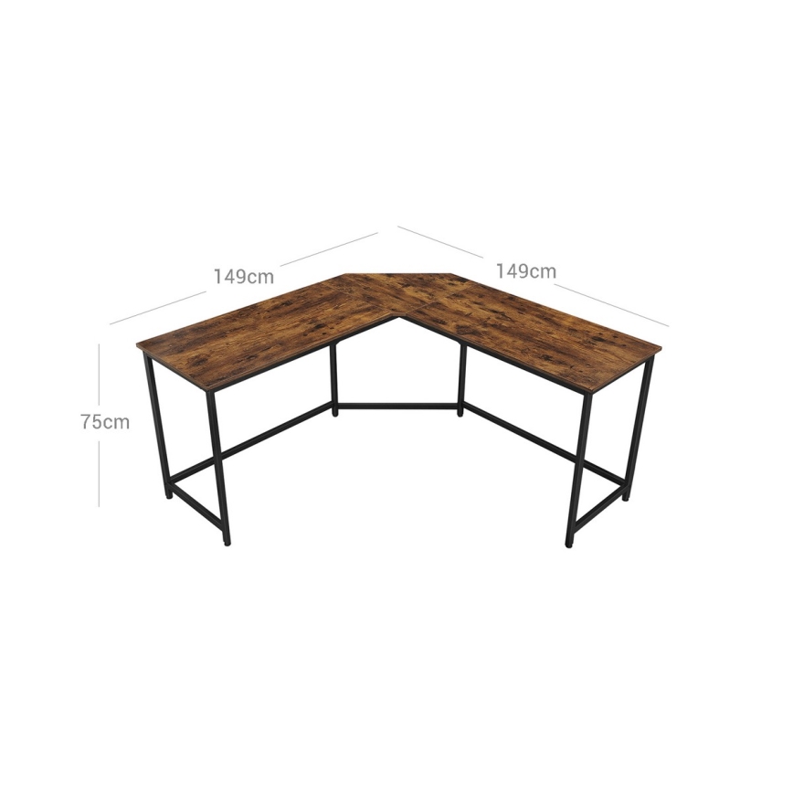 Hoekbureau SOLEA bruin/zwart