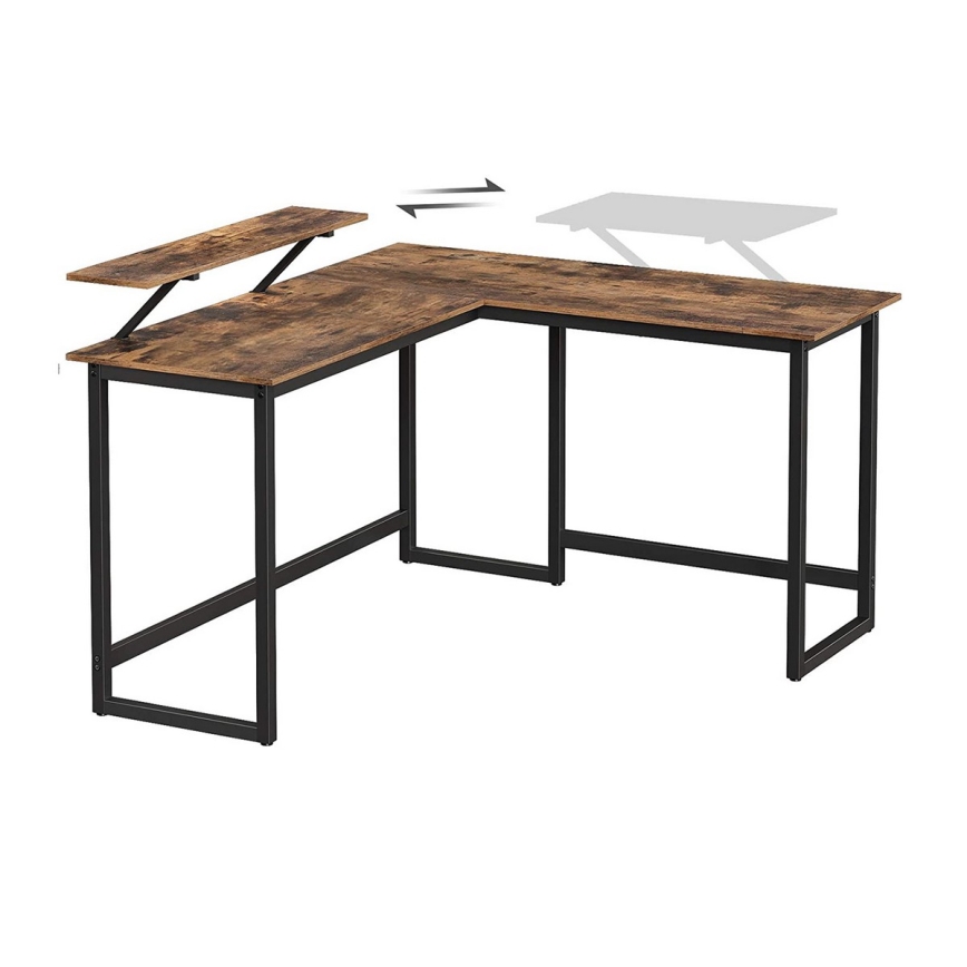 Hoekbureau SOLEA bruin/zwart