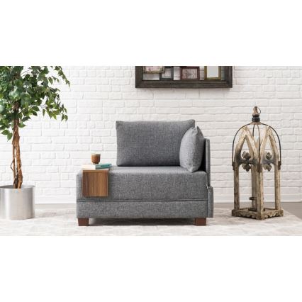 Hoekfauteuil TULA, grijs, rechts