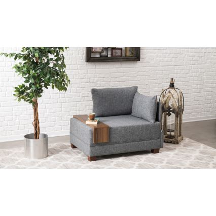 Hoekfauteuil TULA, grijs, rechts